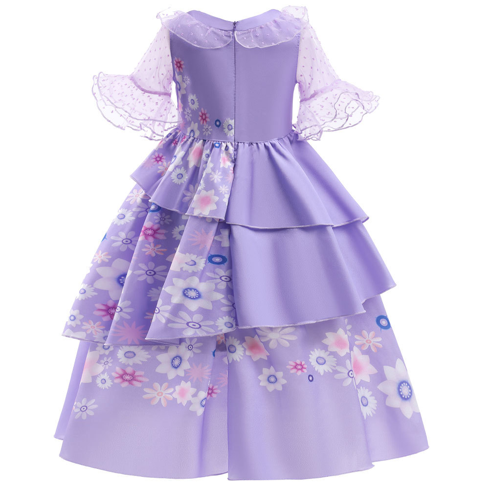 Fashion Flower Printing Spandex Polyester Girls Dresses display picture 69