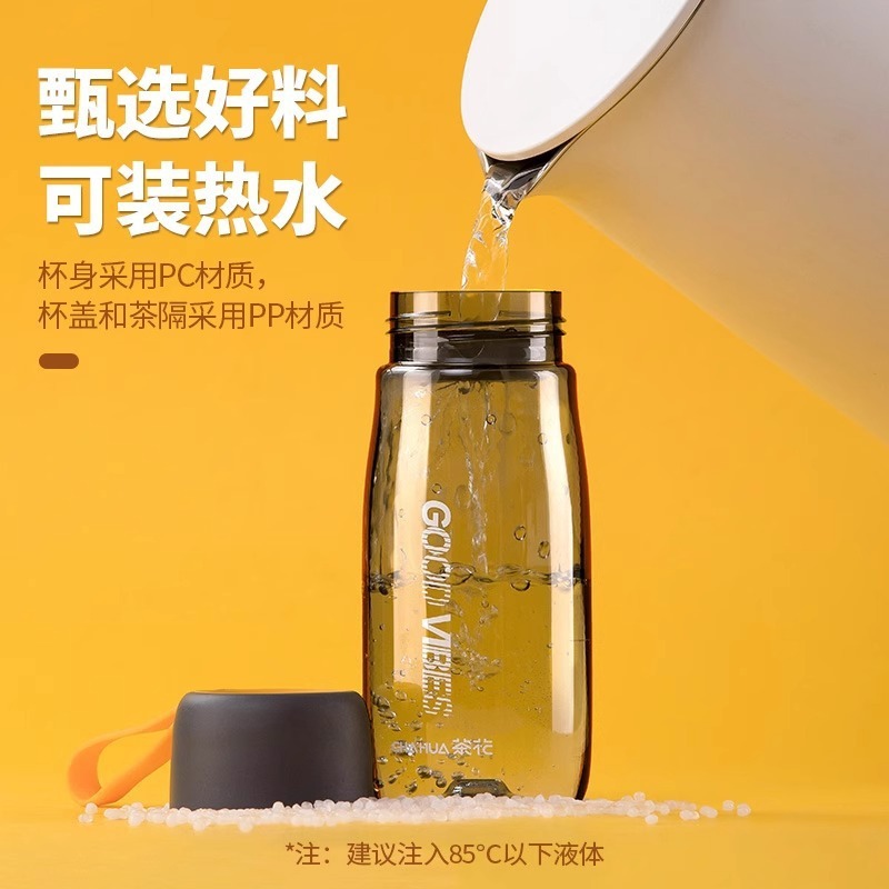 カメリア ウォーターカップ ティートゥーボトル 520ml プラスチックハンドル付き 透明カップ スポーツ トラベル 050035|undefined