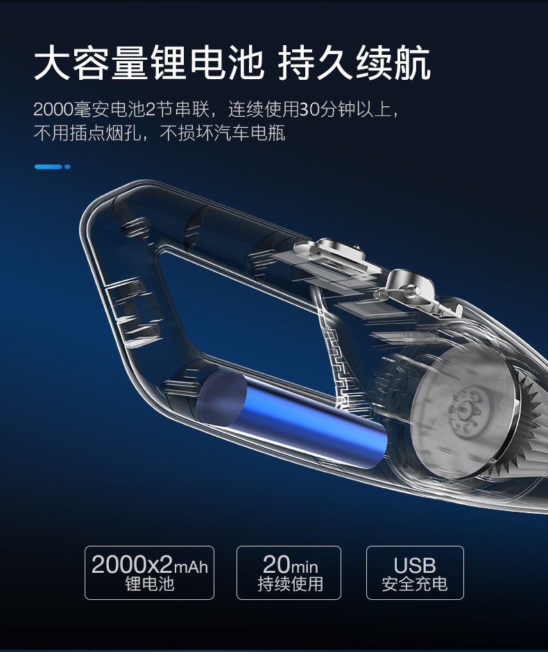 2026 new model wireless car vacuum cleaner 120W high-power portable wet and dry car and home dual-use vacuum cleaner