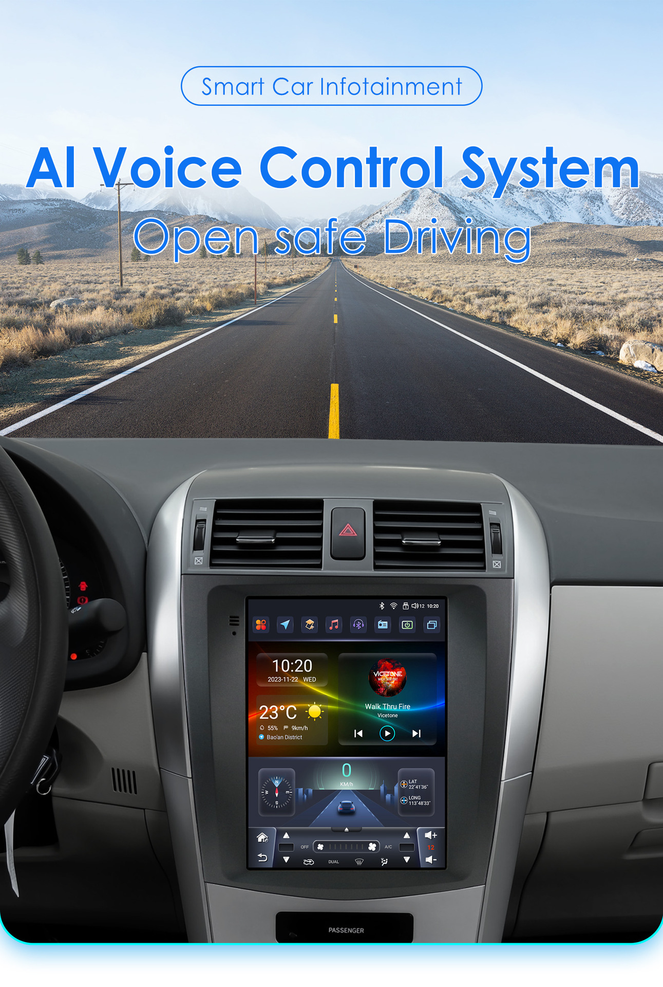 Suitable for 06-13 Toyota Corolla Toyota Corolla Large-Screen Central Control All-In-One Car Navigation