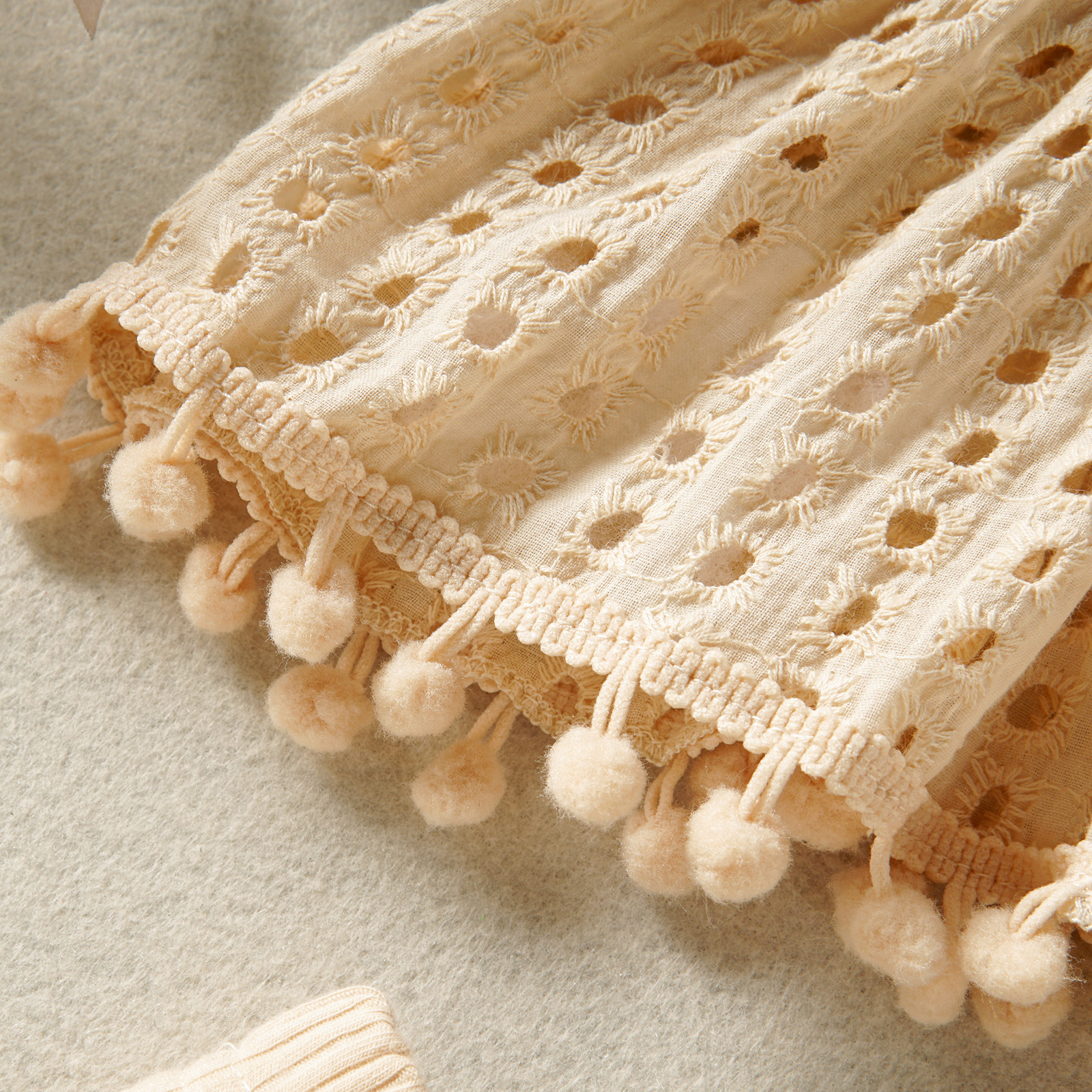 Title 5, Apricot Cotton Net Baby Two-piece Set, High Tem...