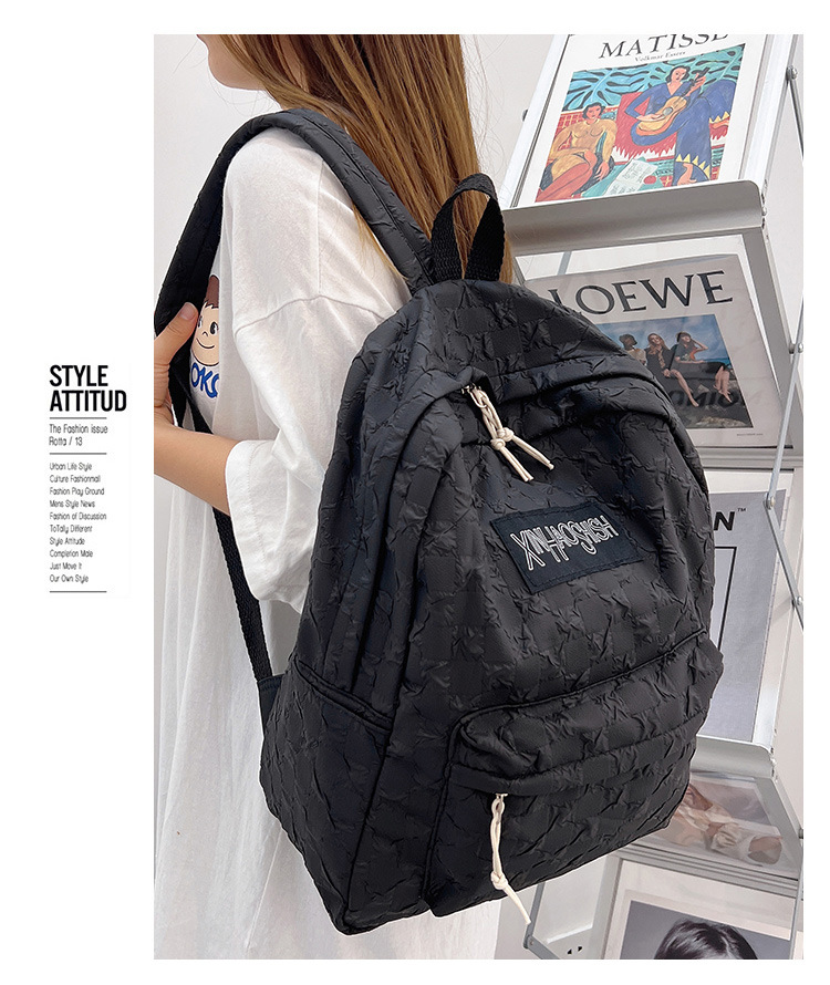 Korean ins artistic trend checkerboard checkered backpack, Japanese Harajuku style fresh and clean high school and junior high school student bag undefined
