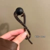 1443C dark gray smudged beads clip