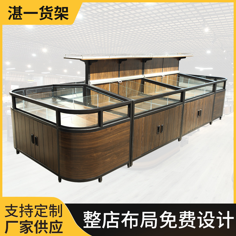 供应超市散货柜木质干果柜钢木糖果柜 散称食品货架 木制米粮桶