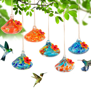Hummingbird Feeder Wind Bell Bird Feeder Outdoor Hanging Garden Drop Hummingbird Feeder