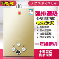 家庭用ガス式旧型直流給湯器、ガス（天然ガス・液化ガス）12リットル、バッテリー強制排気、バランス型皇帝