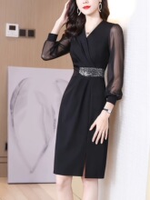 V 96857 Hepburn Style French Dress �ձ�������ȹ ŷ���羳