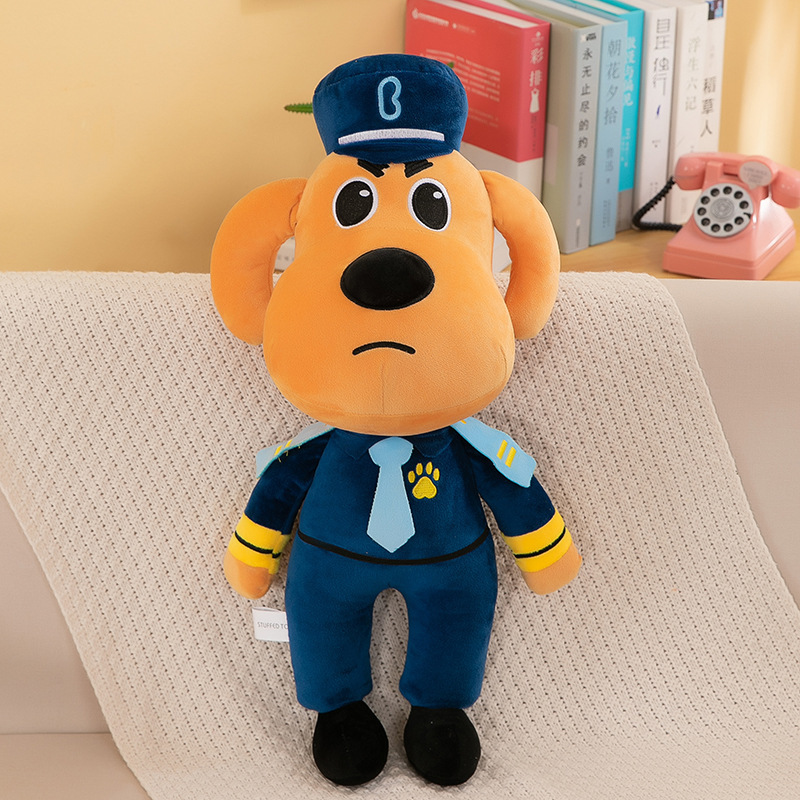 跨境安全警长拉布拉多公仔毛绒玩具杜宾狗摆件抓娃娃机批发|undefined