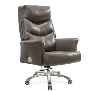 High-End Genuine Leather Boss Chair, Office Chair, Comfortable for Long Sitting, Reclining, High-End Home Computer Chair, Nap Chair, Office Chair