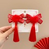 Children's hairgrip with bow, cute hair accessory, hairpins, Chinese style