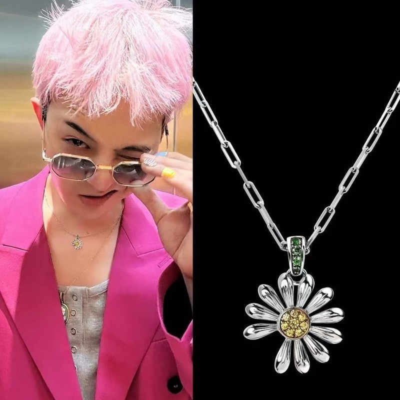 GD 同じスタイルのキム・ジヨンデイジーネックレスライト高級ニッチハイエンドイン絶妙な気質多用途鎖骨チェーン女性スーパーフェアリー|undefined