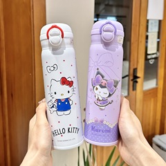 クロミ 子供用魔法瓶カップ 小学生女子専用 サンリオ 316ステンレス ダブルドリンクカップ