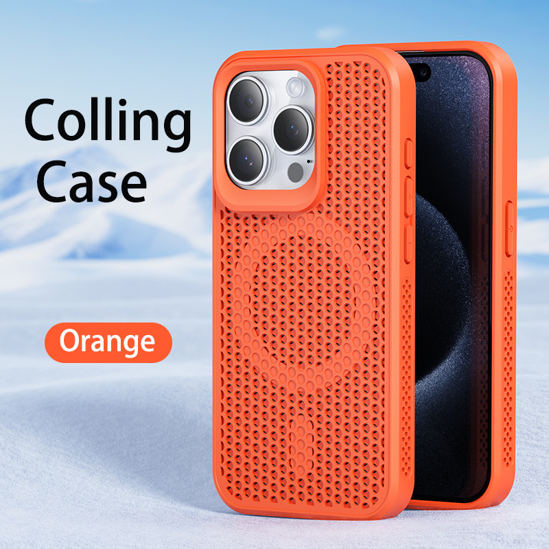 Funda para teléfono móvil Apple 17ProMax, funda magnética transpirable con disipación de calor para iPhone 15PRO, funda con disipación de calor para celular 11