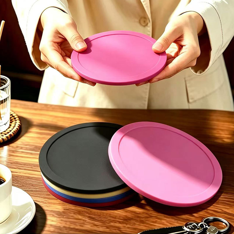 Round Insulated Mat for Cloud Disk, Diameter 7 8 9 10, Non-Slip Coaster for Car, Office Desk Mat, Dining Table Tea Cup Mat