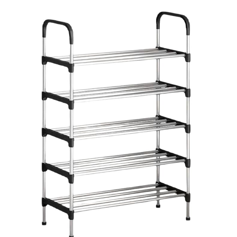 Estante de zapatos simple dormitorio doméstico multicapa puerta armario de zapatos a prueba de polvo fuerte pequeño y estrecho alquiler de almacenamiento a prueba de polvo
