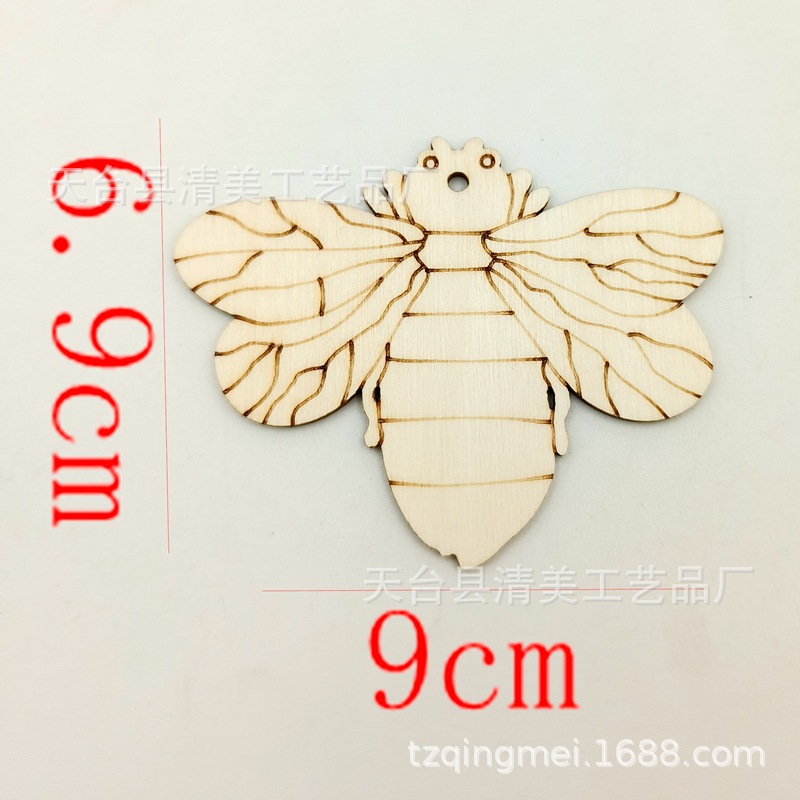 Madera insecto colgante de madera Caracol/escarabajo con cuerda suministros fiesta decoración 10 unidades un paquete