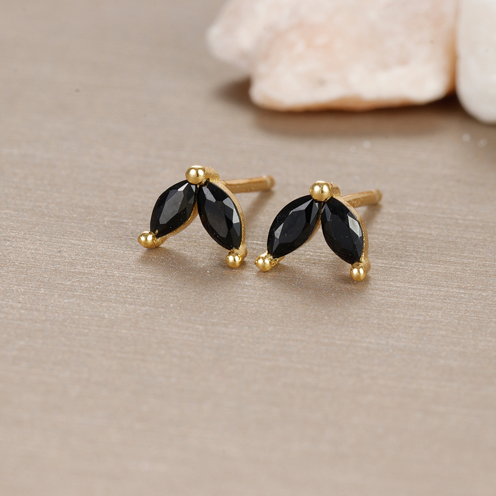 1 Pair Ig Style Geometric Plating Inlay Copper Zircon 18k Gold Plated Ear Studs display picture 12