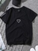 Couple clothing for beloved, T-shirt, long-sleeve, summer clothing, top, plus size, oversize, with short sleeve, with embroidery