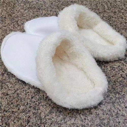 Crocs with velvet lining, winter warm shoe covers, thickened soft plush covers, removable cotton covers, plush lining shoe covers