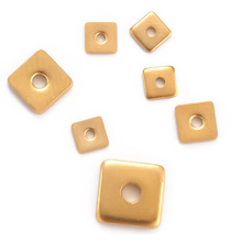不锈钢正方形隔片小垫片diy饰品配件小方块定位珠散珠片手串材料