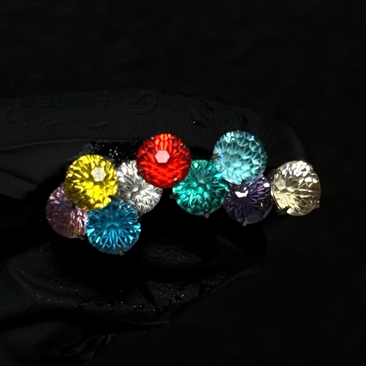 Pointed labret stud close-up product detail