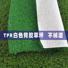 TPR白色背胶家居用假草坪地垫 塑料人造阳光房楼顶隔热仿真草皮