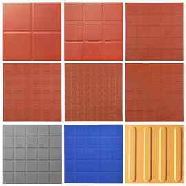 室外广场砖红缸砖酒店厨房防潮防滑超市地砖盲道红色瓷砖300x300