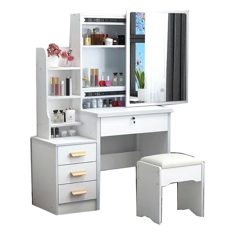 Tocador Mesa 918 dormitorio pequeño apartamento de almacenamiento mesa de maquillaje con luces Comercio exterior transfronterizo