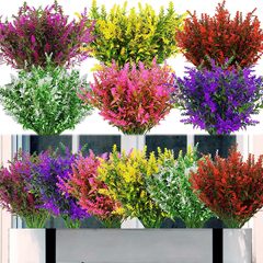 Cross-border artificial lavender dogwood fake flowers 7-prong simulation green plants DIY home placement plastic flowers indoor decoration