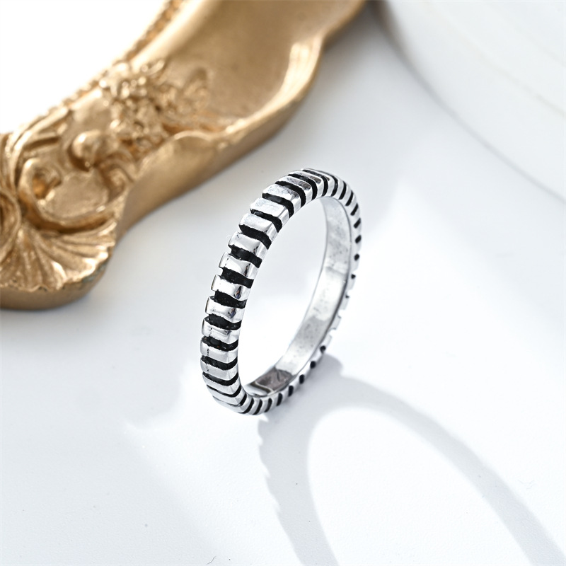1 Piece Quantity Punk Streetwear Geometric 304 Stainless Steel Polishing Men's Rings Men Band Rings
