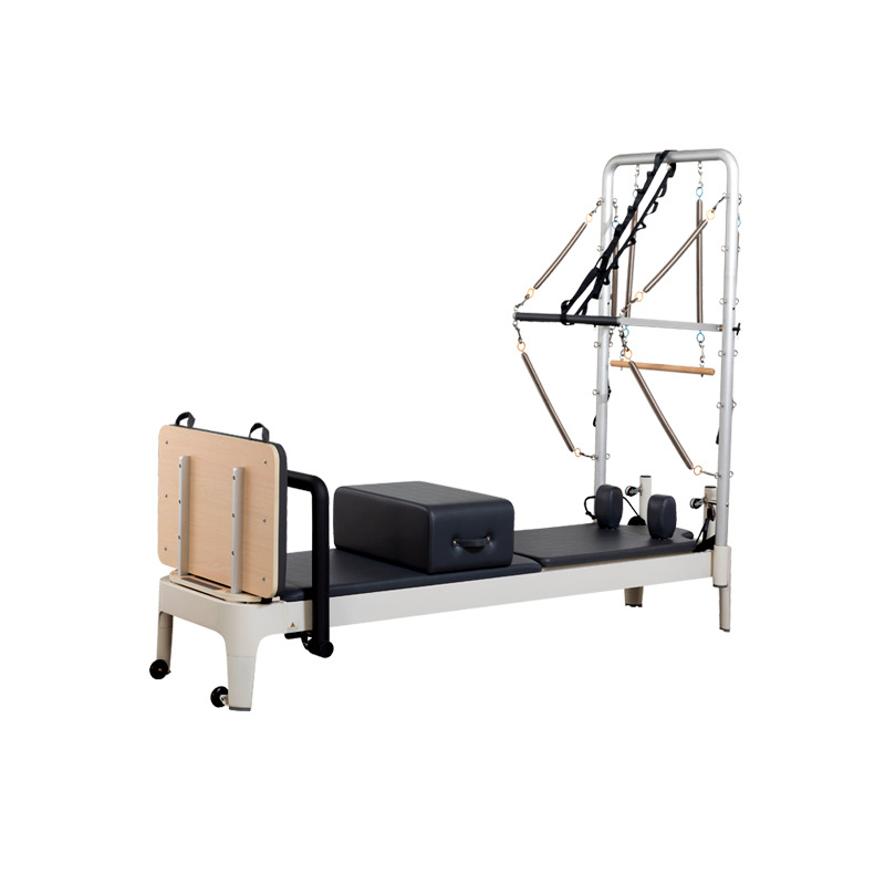 Pilates aleación de aluminio pequeña cama blanca sala de yoga cama central equipo de ejercicios comerciales de órbita completa aleación de aluminio pequeña cama blanca