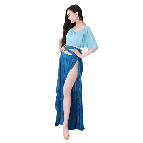 Dancer, belly dance costume for women, new suit, autumn group suit, petal trousers, performance suit, practice suit 5566