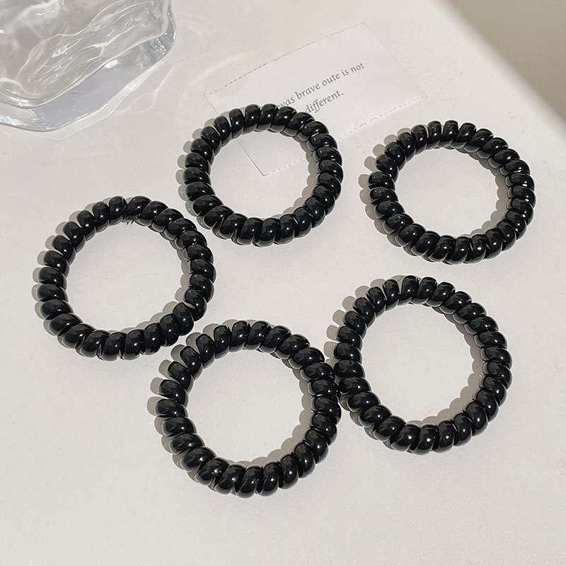 Dolce color cable telefónico cabello anillo de cabello cuerda de cabello mujer simple sin marcas cuerda de cabello no daña el cabello banda de goma cubierta de cabello