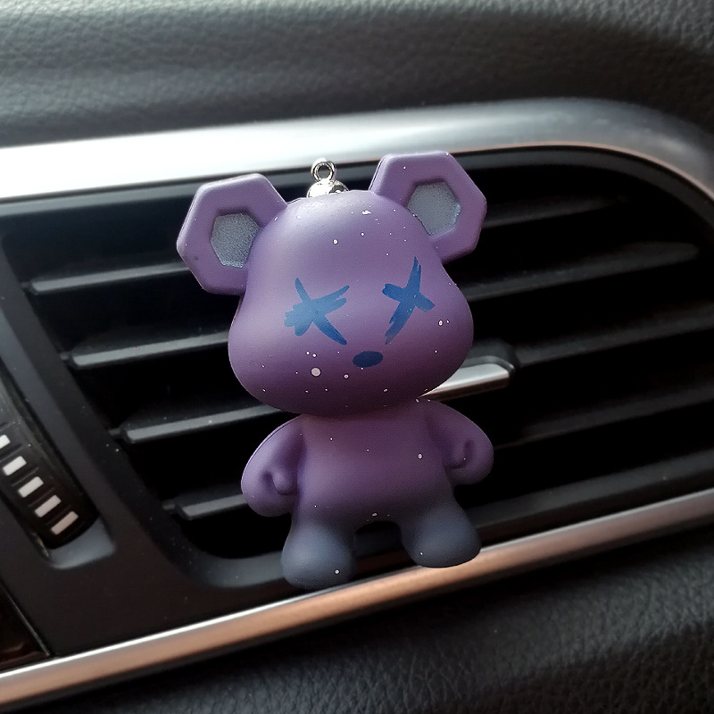 Osos violentos aire acondicionado de automóviles salidas de aire perfumes de automóviles adornos adorables decoraciones creativas para hombres y mujeres