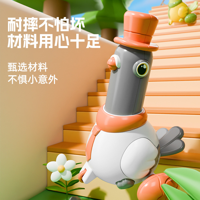 Temporada escolar juguetes de dibujos animados para niños compresión paloma inercia deslizamiento oscilante zoología trepa bebé carro pequeño