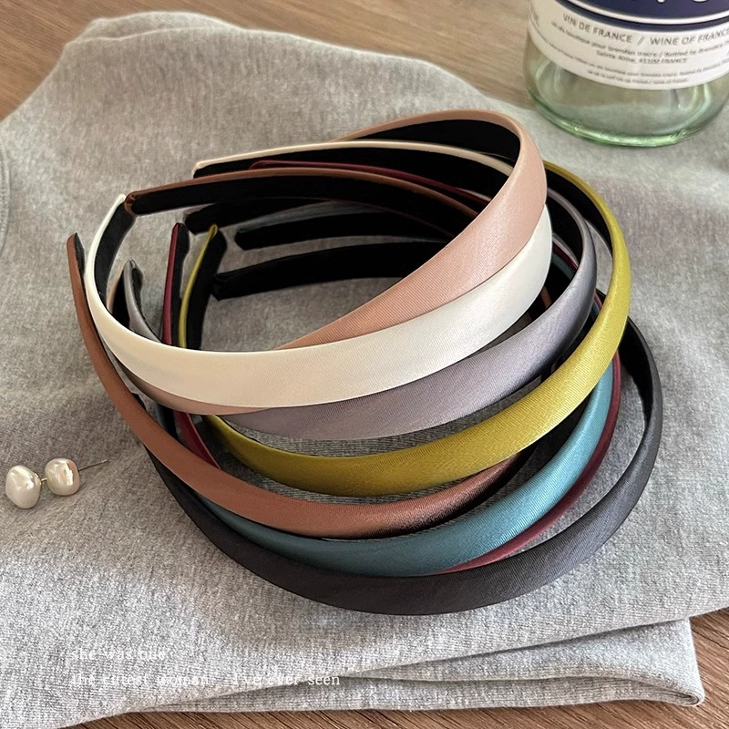 Корейская универсальная однотонная повязка на голову для женщин, повязка для волос в минималистском стиле для высокой короны, повязка для мытья лица, аксессуар-заколка.