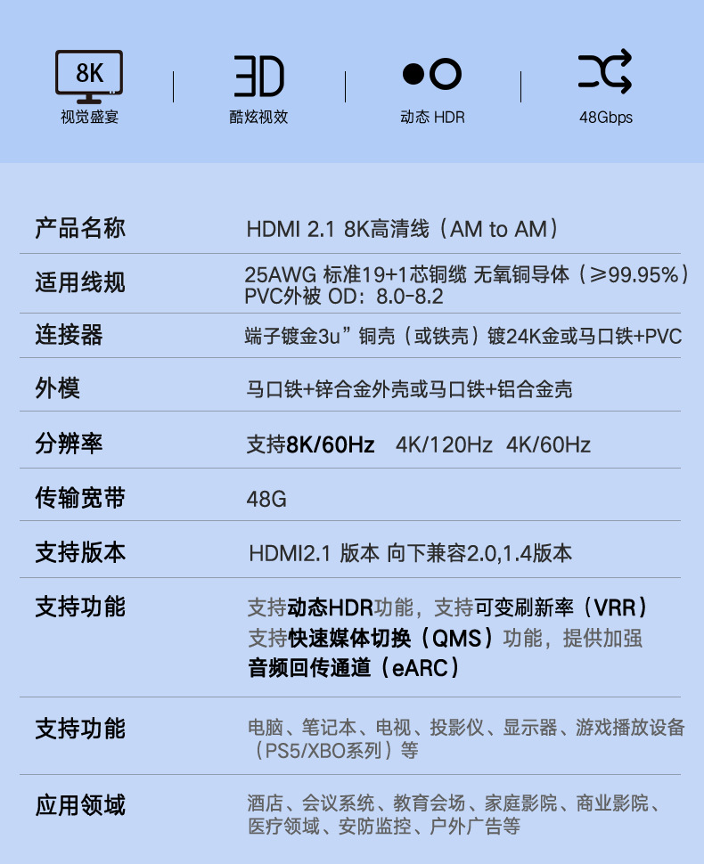 hdmi8k超清線