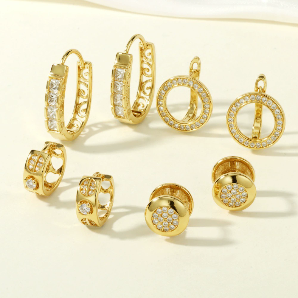 Design fashionable zirconium, earrings, wholesale, trend of season, European style, internet celebrity