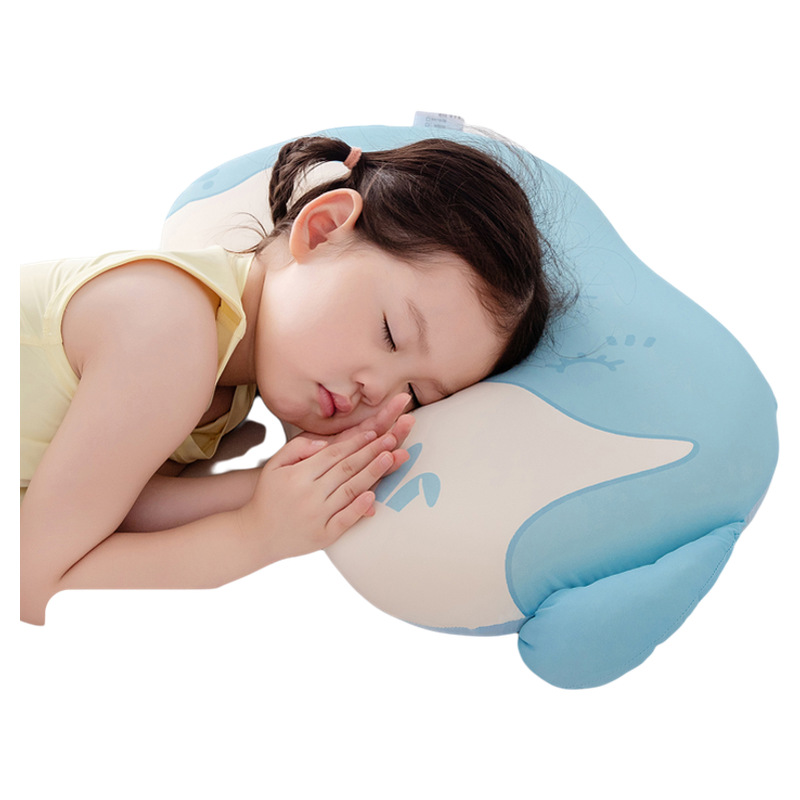 almohada de algodón de memoria infantil para proteger la columna vertebral cervical más de 6 años de edad cuatro estaciones para dormir bebés dormidos profundos mini cabeza pequeña 1