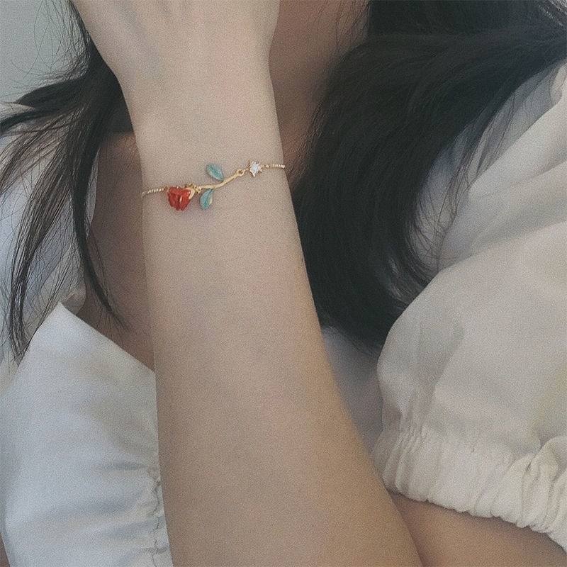 Holiday, Daily Occasion Copper Material Copper Gold Plated Simple Style Flower Plating Bracelets