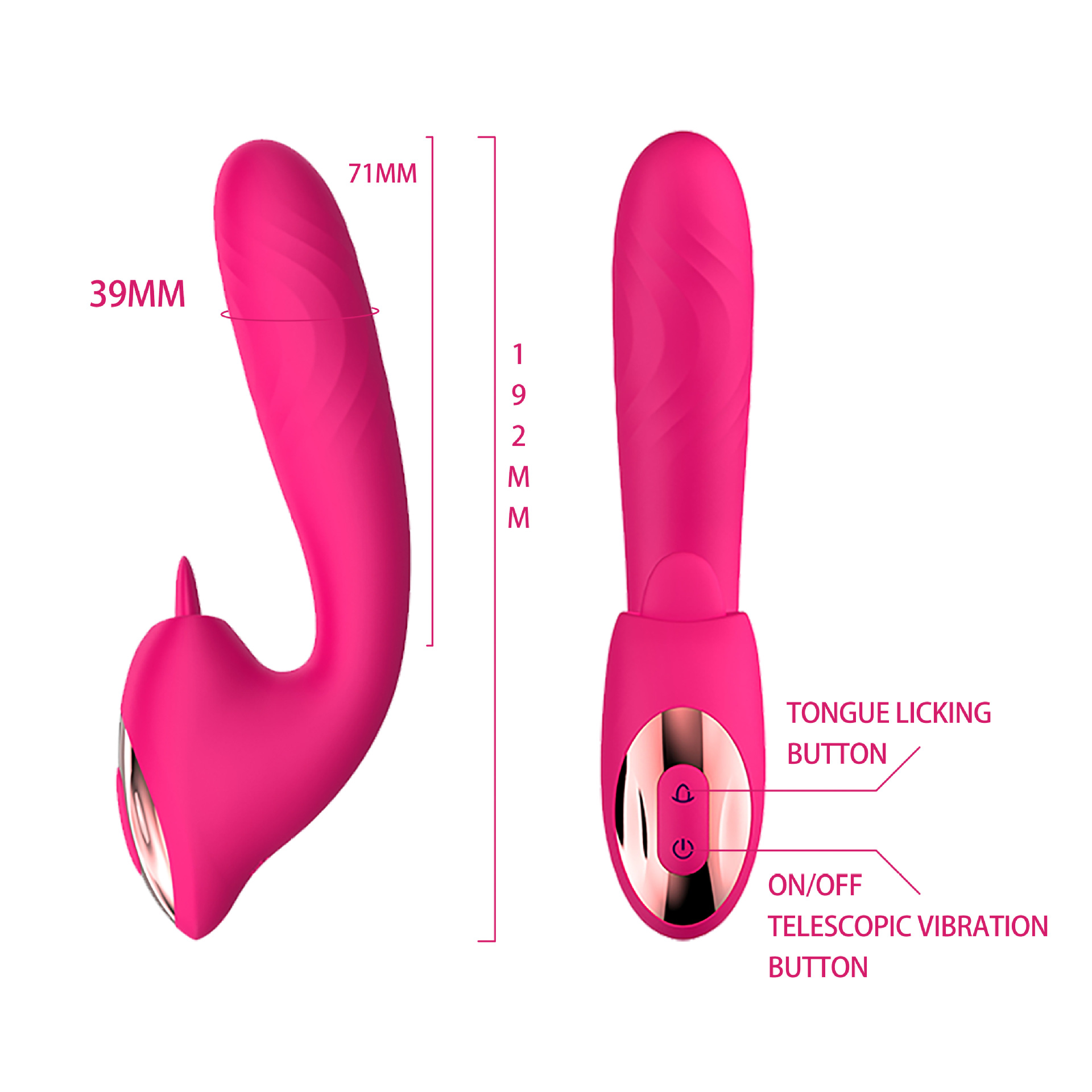 Nueva lengua retráctil vibrador femenino masturbación femenina AV masaje masturbación palo productos del sexo femenino al por mayor
