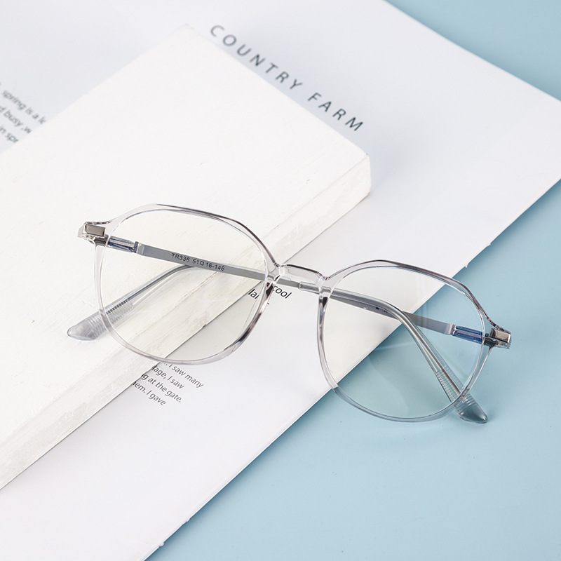 学生韩版近视镜可配镜男女网红同款眼镜架圆框平光镜防蓝光眼镜