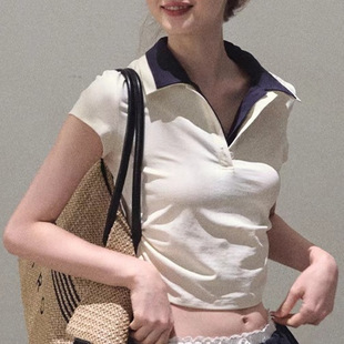 Oakmo Basic 涼感復古短袖polo上衣蕾絲蓬蓬裙套裝