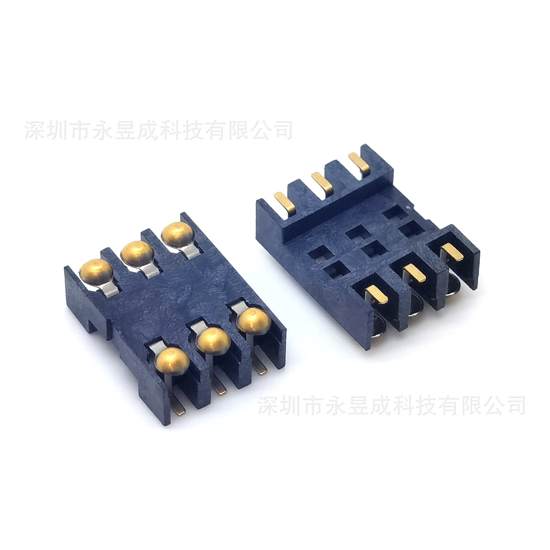SIM卡座 简易款全塑卡座 6PIN 板上贴片 H=3.0 球形端子手机卡座