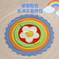 彩虹地漏盖家用浴室卫生间下水道防臭盖简约可过滤地漏防虫硅胶垫