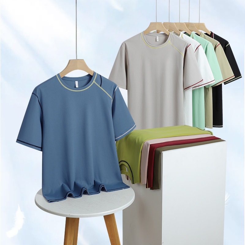 Summer silk quick dry breathable sports thin solid color design…