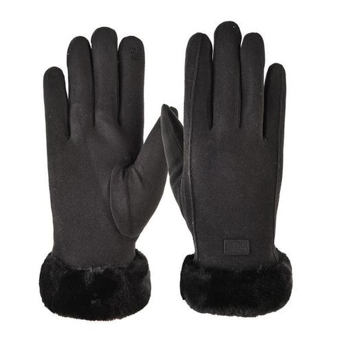 Cross-border German cashmere gloves for men and women, warm and insulated for autumn and winter, outdoor cycling touch screen, Korean style, simple hair mouth L01-MX