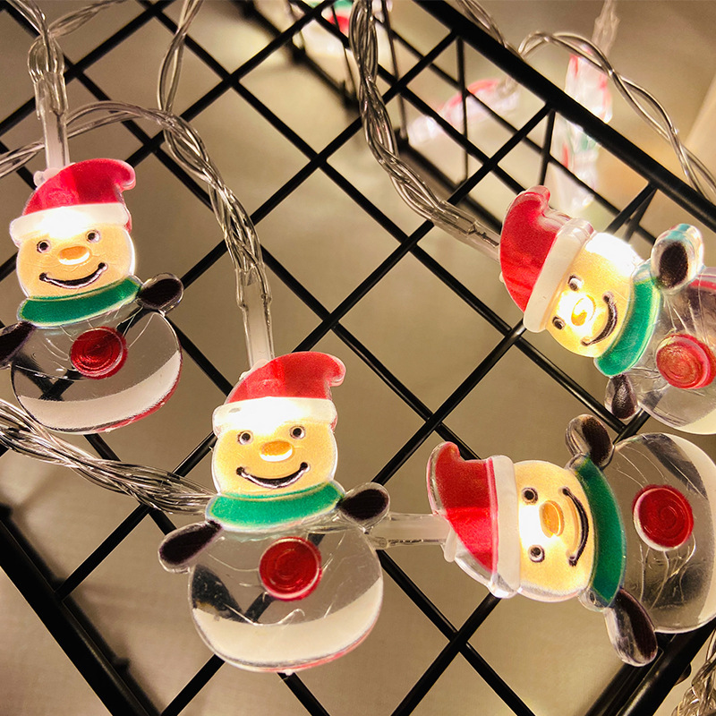 Ledクリスマス装飾灯雪だるま雪花サンタクロース灯串クリスマスツリー装飾用品イルミネーションペンダント卸売り|undefined