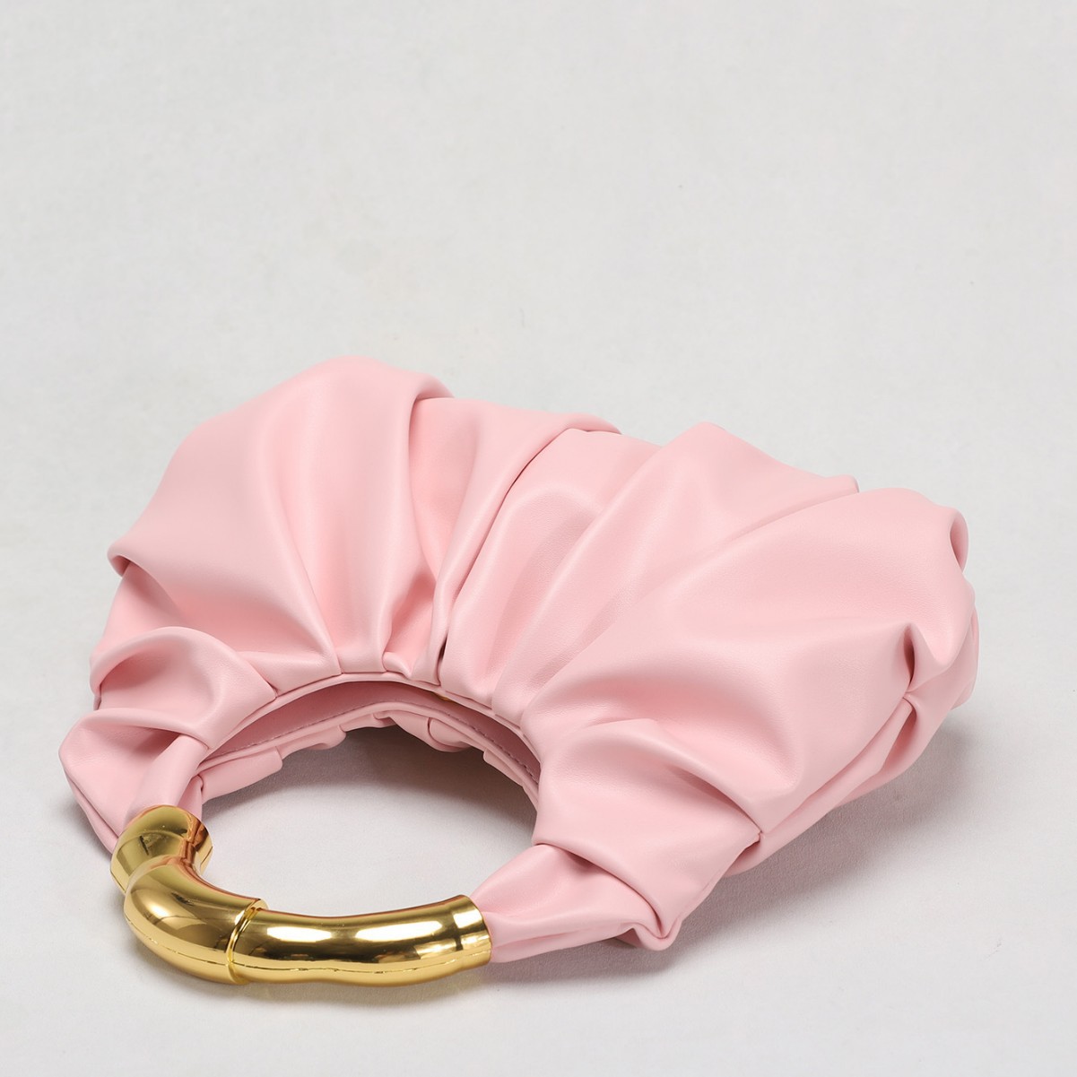 Cloud Fold Handbag – Asymmetric Crinkle PU Clutch With Magnetic Closure & Phone Slot (5 Colors, Minimalist Evening Bag, Structured Yet Soft)_voghion.com