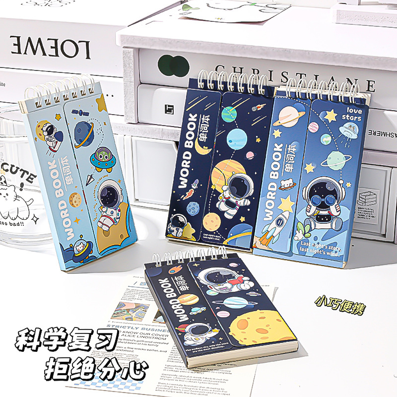 Libro de palabras en inglés Bolsillo Libro de notas portátil para estudiantes creativos Libro de memoria de palabras portátil Libro de registro de subbobina